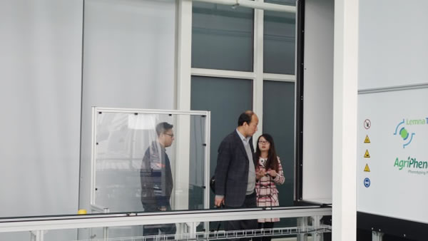 山東農業(yè)大學教授魏珉和李清明一行參觀考察AgriPheno平臺